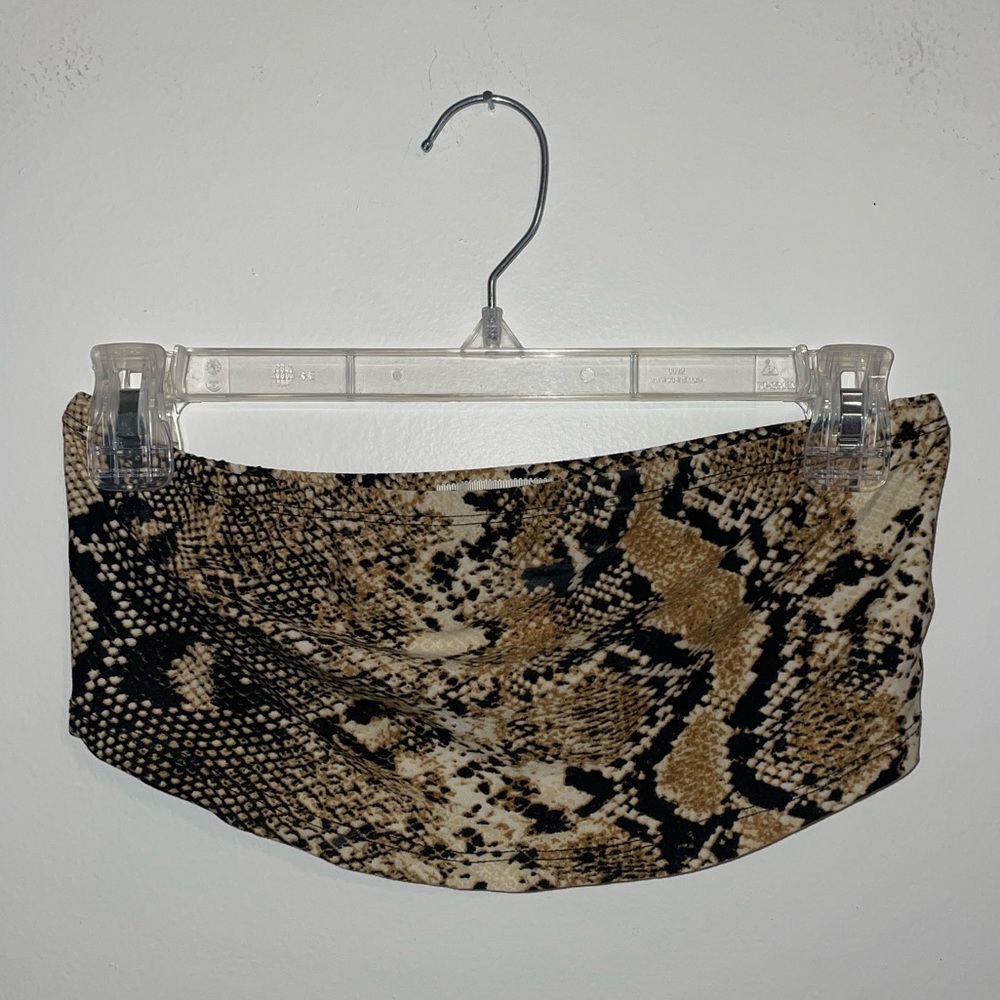 Snake print tube top (bandeau top)